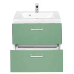Wand Waschbeckenschrank in Grün & Weiß - Loenixa