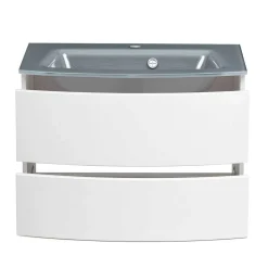 Wand Waschtisch in Weiß - Mesciria