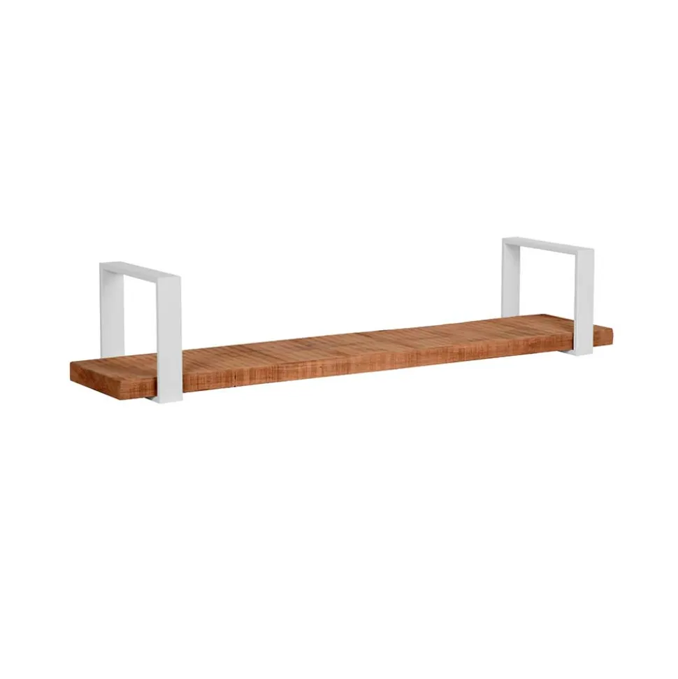 Wandboard aus Mangoholz & Metall Weiß - Siza