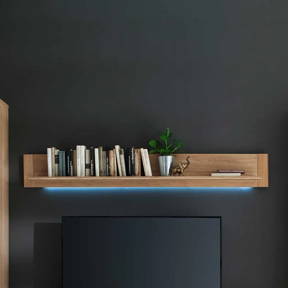 Wandboard in 180cm Breite Pontros mit Eiche Bianco Furnier