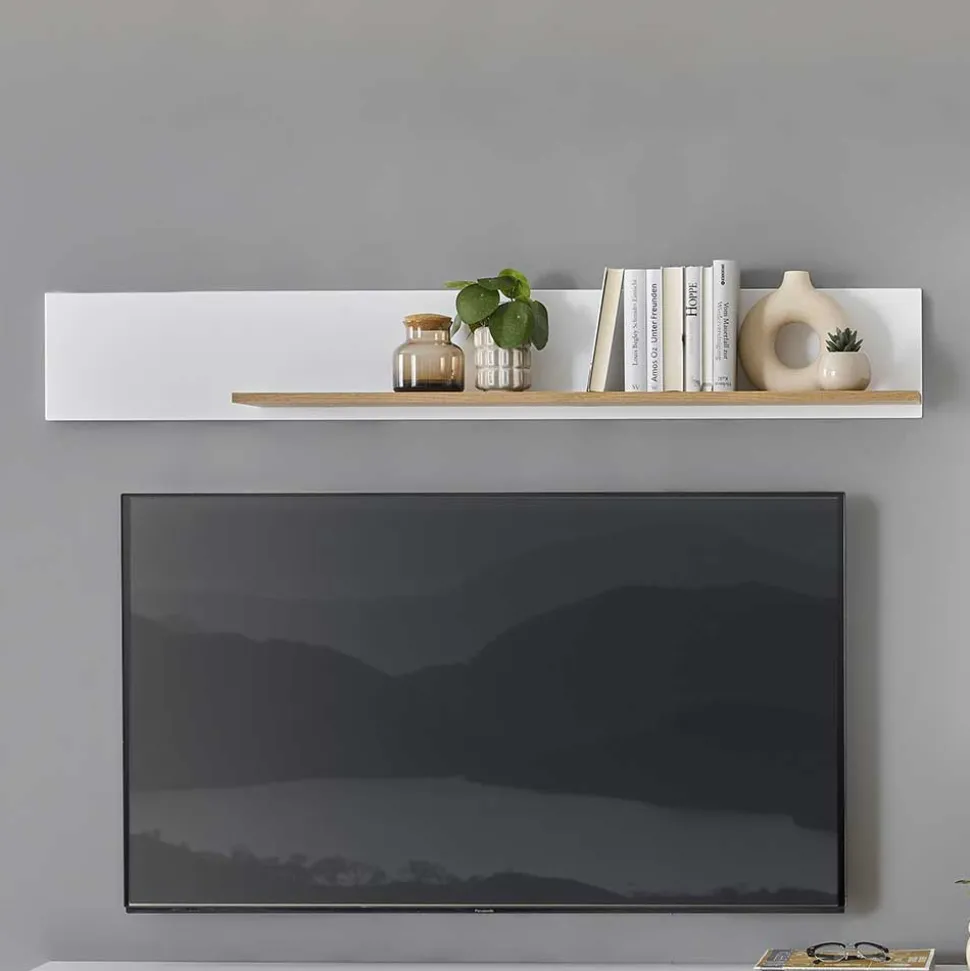 Wandboard in Mattweiß und Wildeiche - Nenaloro