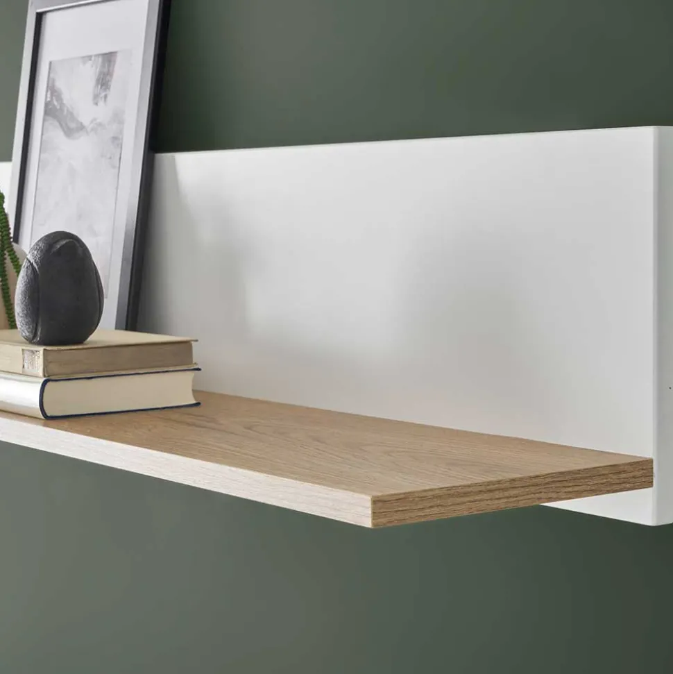 Wandboard in Mattweiß und Wildeiche - Nenaloro