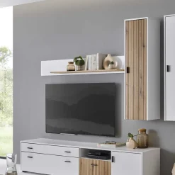 Wandboard in Mattweiß und Wildeiche - Nenaloro