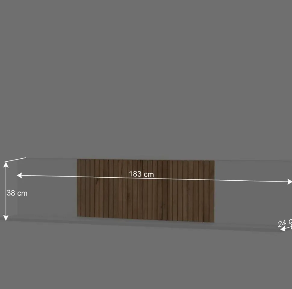 Wandboard in Weiß mit Eiche Bianco - Miloris