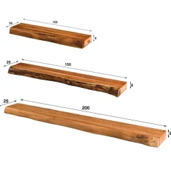 Wandboard mit Baumkante aus Akazie - Casaniano