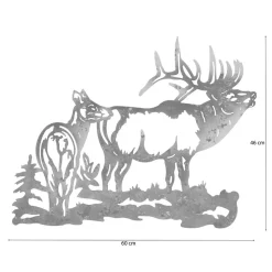 Wanddekoration Hirsche aus Metall - Eneziano