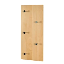 Wandgarderobe mit 5 Haken Loove aus Buchenholz