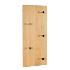 Wandgarderobe mit 5 Haken Loove aus Buchenholz