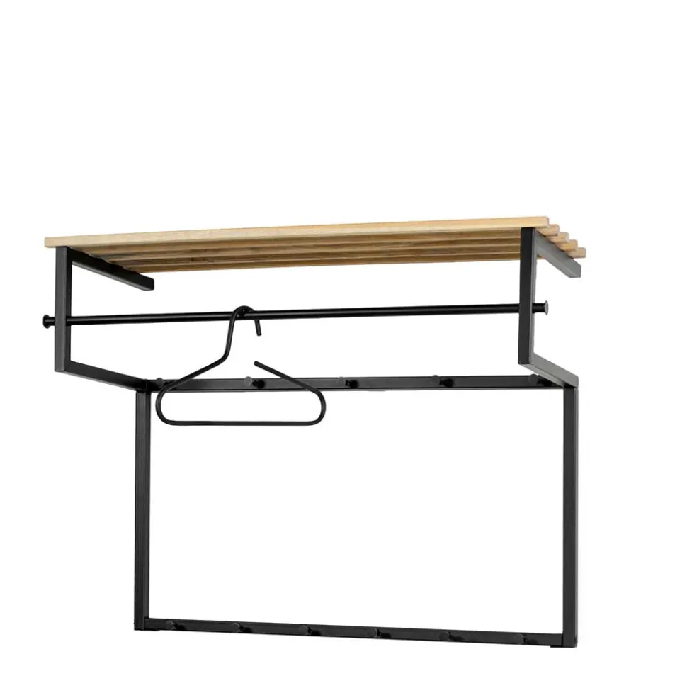 Wandgarderobe mit Hutablage aus Holzleisten - Casciano