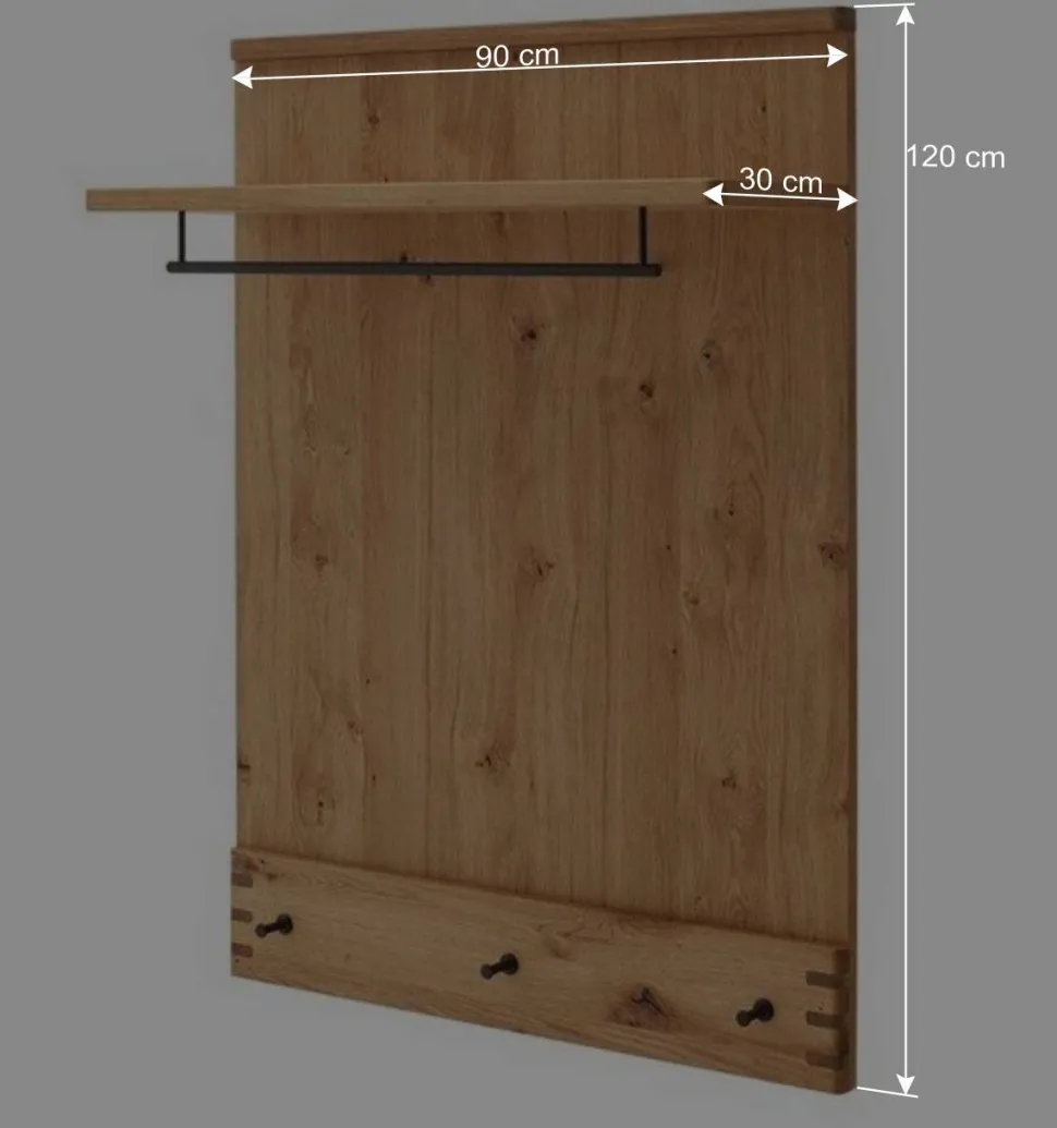 Wandgarderobe teilmassiv - Manaus