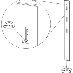 Wandgarderobe Vogona in Weiß Hochglanz