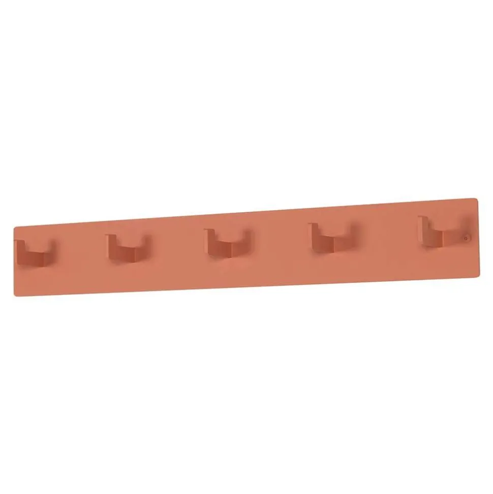Wandgarderobenleiste in Terracotta aus Stahl - Ranini