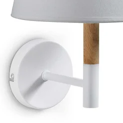 Wandleuchte in Weiß & Buche - Vitablos