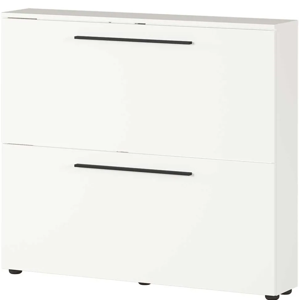 Wandmontage Schuhschrank in Weiß - Zyana