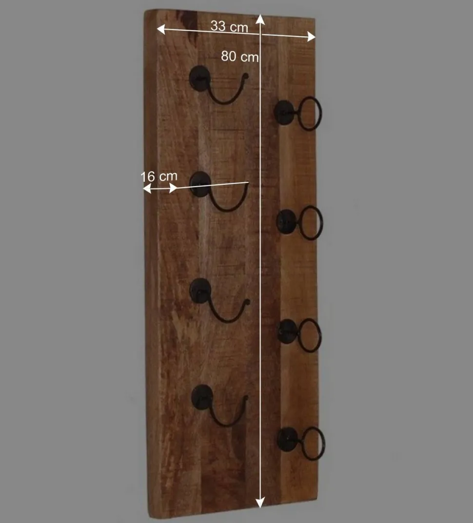 Wandpaneel Weinregal aus Massivholz - Indri