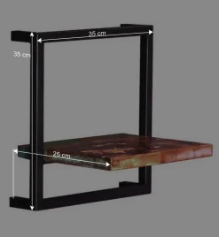 Wandregal aus Recyclingholz & Metall - Jamaica