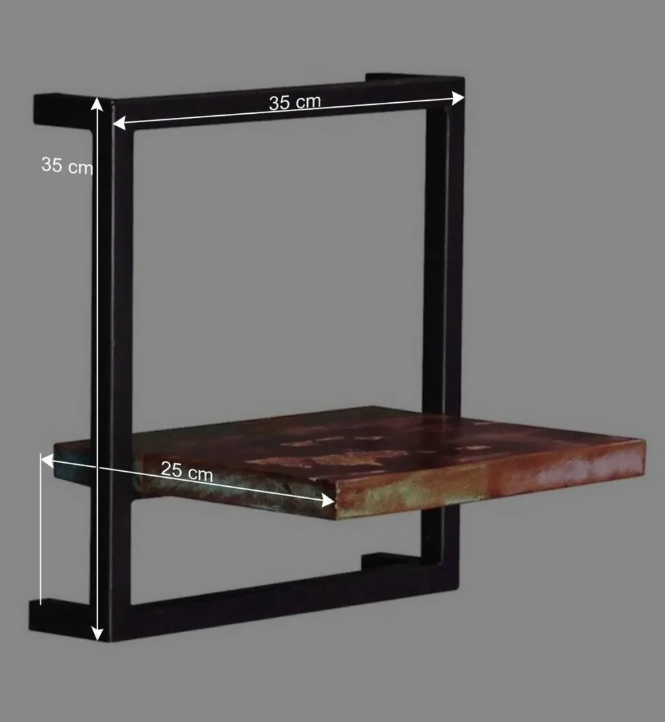 Wandregal aus Recyclingholz & Metall - Jamaica