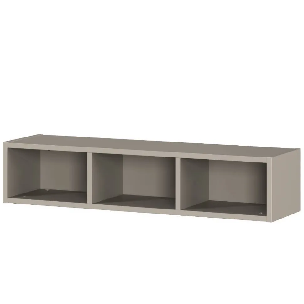 Wandregal in Grau mit drei Fächern - Suzanas