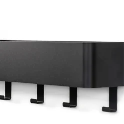 Wandregal mit Haken aus schwarzem Stahl - Romance