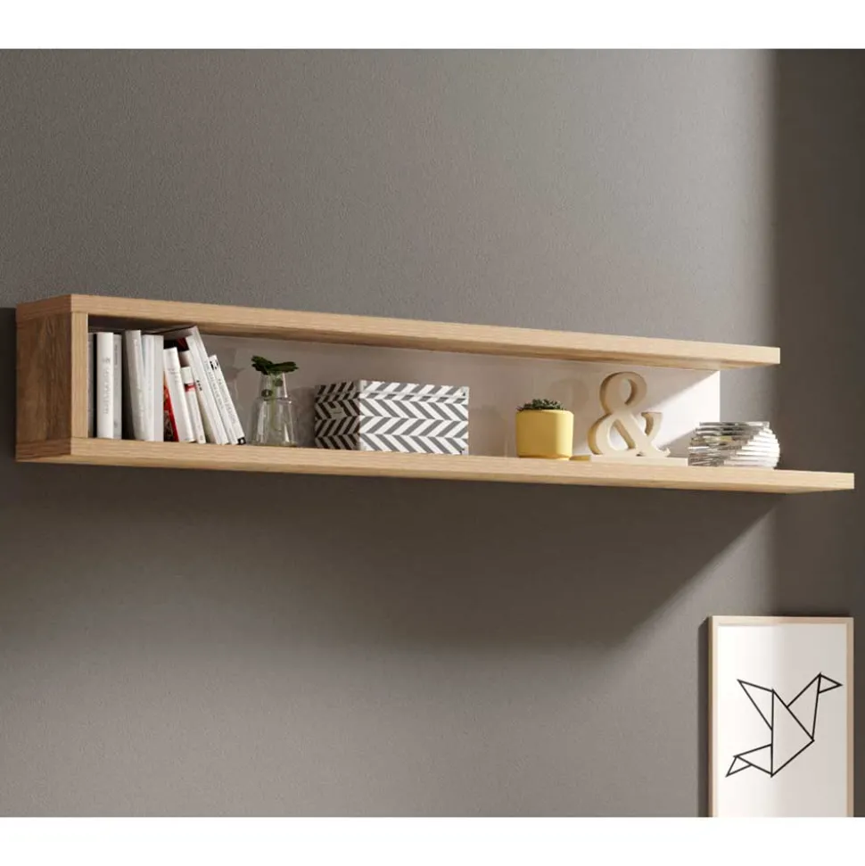 Wandregal mit Rückwand modern - Milvara