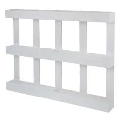 Wandregal Paletten Design in Weiß - Rivaso