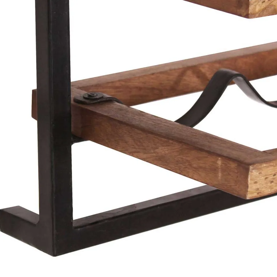 Wandregal Set aus Metall & Massivholz - Fiorda (siebenteilig)