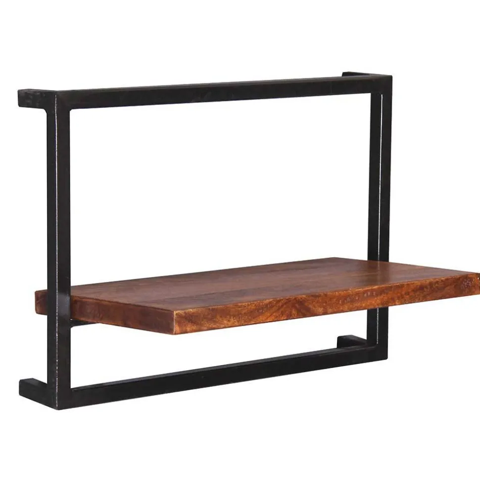 Wandregal Set aus Metall & Massivholz - Fiorda (siebenteilig)