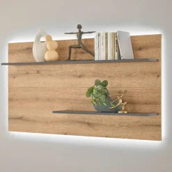 Wandregal-Paneel in Wildeiche Optik und Anthrazit - Colomania