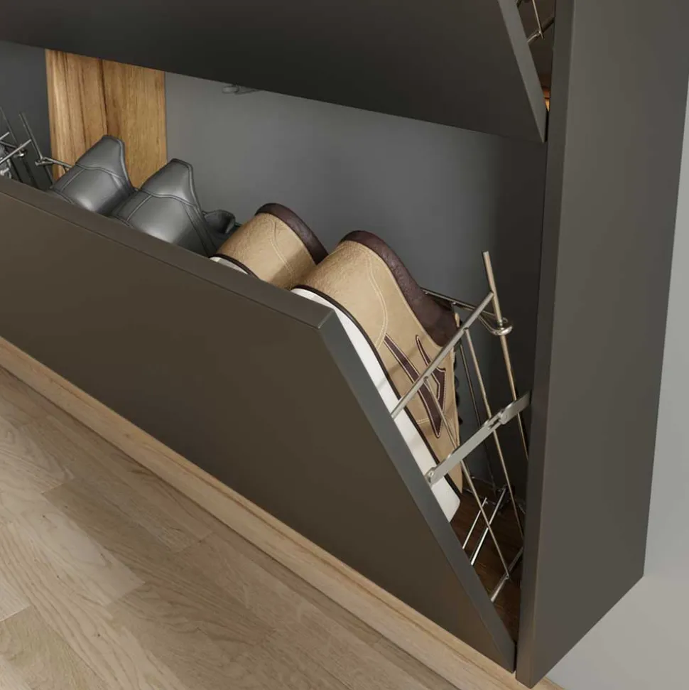 Wand-Schuhkommode mit zwei Klappen - Sidgarus