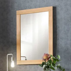 Wandspiegel aus Glas & Eiche Massivholz - Vervesdo