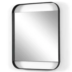 Wandspiegel in Schwarz aus Stahl - Wonbra