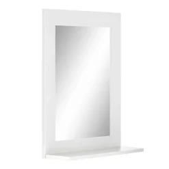 Wandspiegel in Weiß mit Ablage - Gorgona