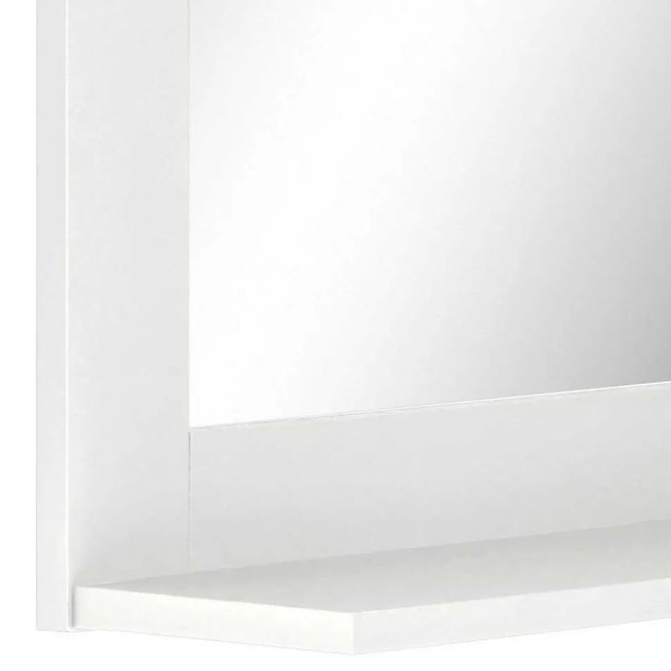 Wandspiegel in Weiß mit Ablage - Gorgona