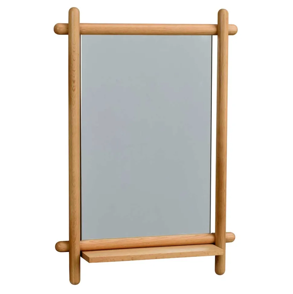 Wandspiegel mit Ablage aus Eiche - Nuymana