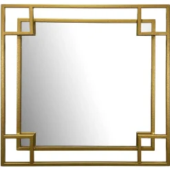 Wandspiegel mit Metallrahmen in Gold - Vulcanos