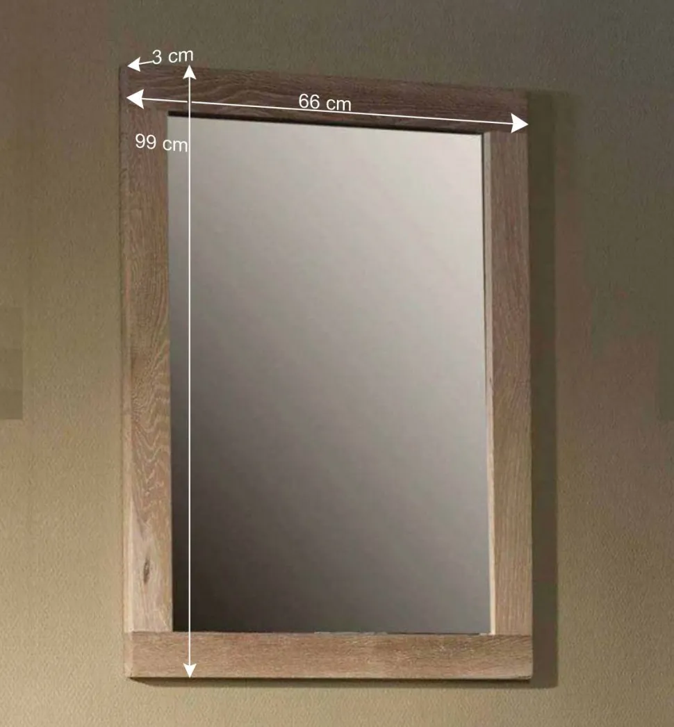 Wandspiegel Vish in Eiche Bianco