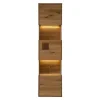 Wand-Vitrine aus Wildeiche Massivholz - Millena