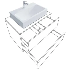 Wand-Waschtisch & Spiegel Set - Cabarete (zweiteilig)