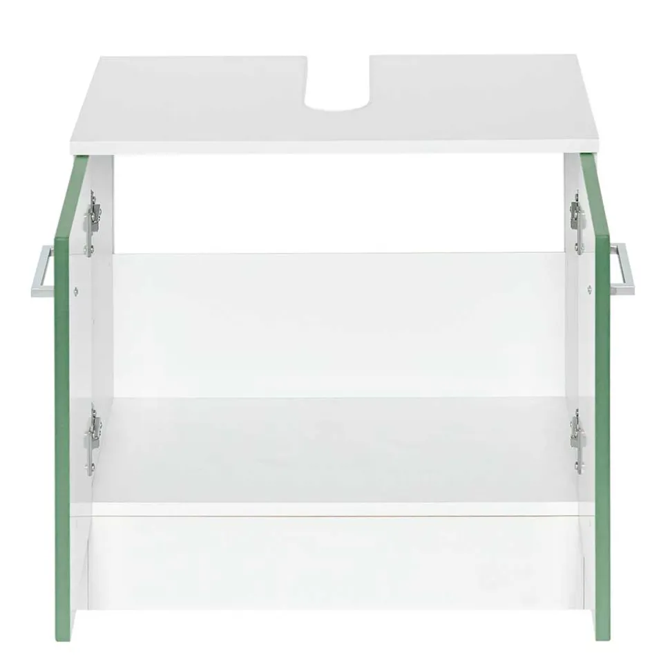 Waschbecken Badschrank in Grün & Weiß - Loenixa