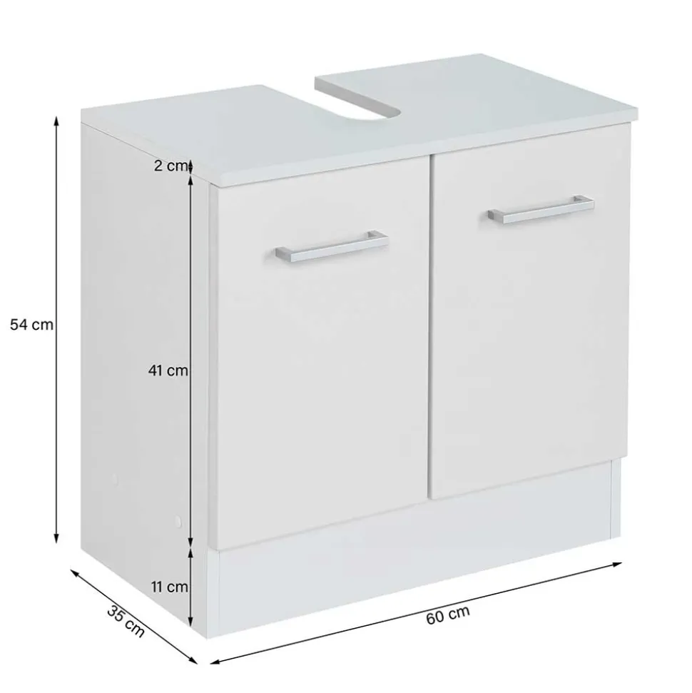 Waschbecken Badschrank in Grün & Weiß - Loenixa