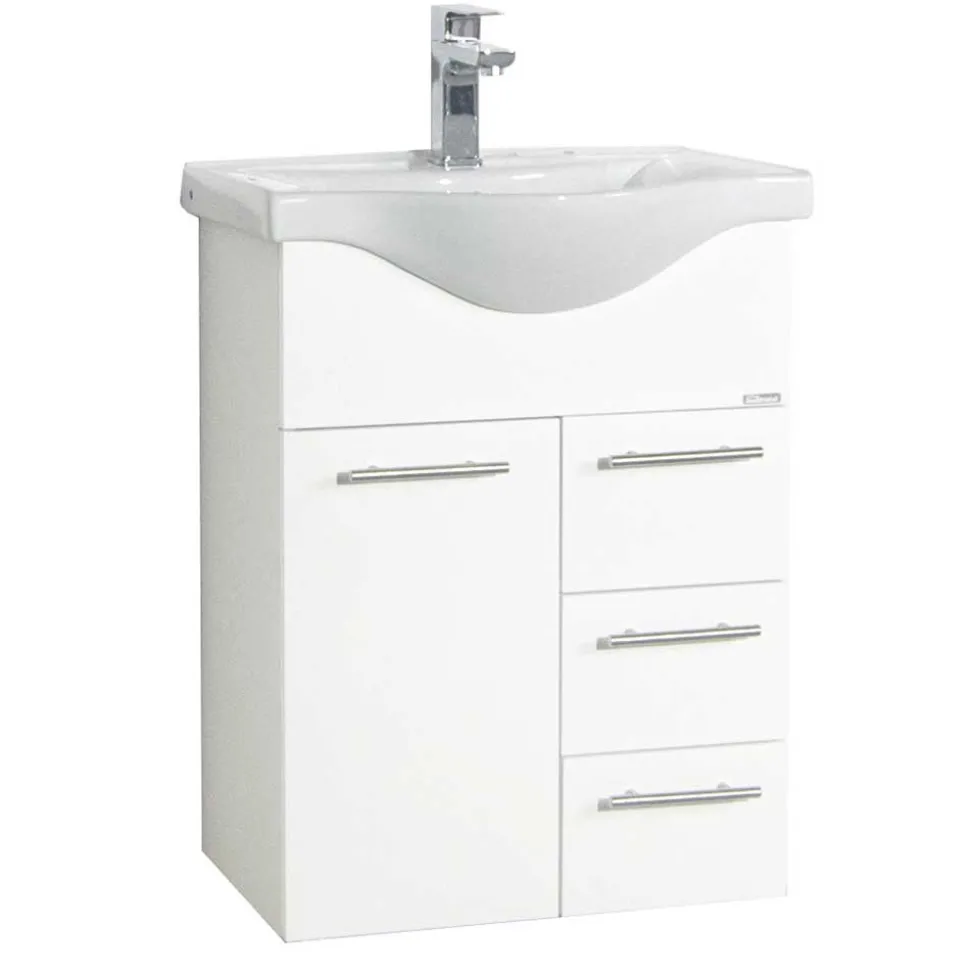 Waschbecken mit Unterschrank in Weiß - Nancyssa