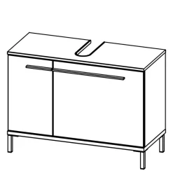 Waschbecken Unterschrank in Hellgrau - Dolida