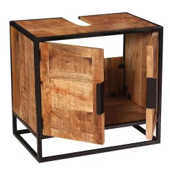 Waschbecken Unterschrank aus Massivholz - Evradon