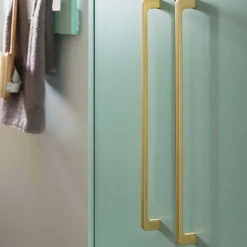 Waschbeckenschrank in Mintgrün & Gold - Aparcian
