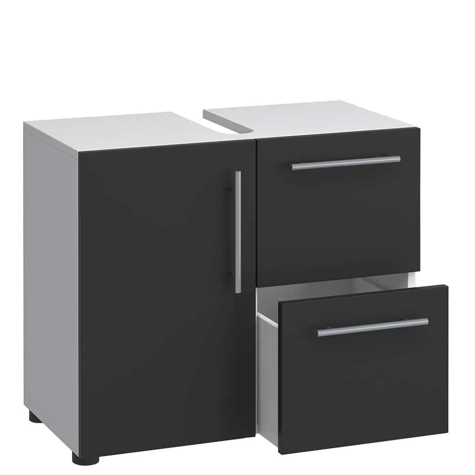 Waschbeckenschrank mit zwei Schubladen und Tür - Cranies