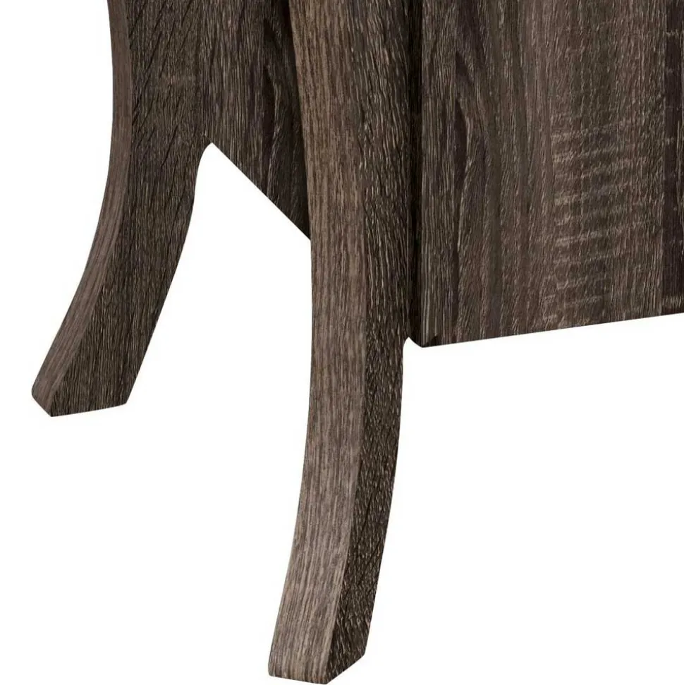 Waschbeckenunterschrank in Eiche Grau Holz Dekor - Fionora