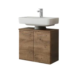 Waschbeckenunterschrank in Eiche Dunkel Holzoptik - Miss X