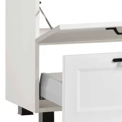 Waschbeckenunterschrank in Weiß mit Wildeiche - Gyatso