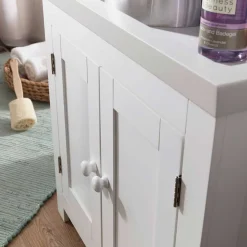 Waschbeckenunterschrank in Weiß mit Doppeltür - Hank