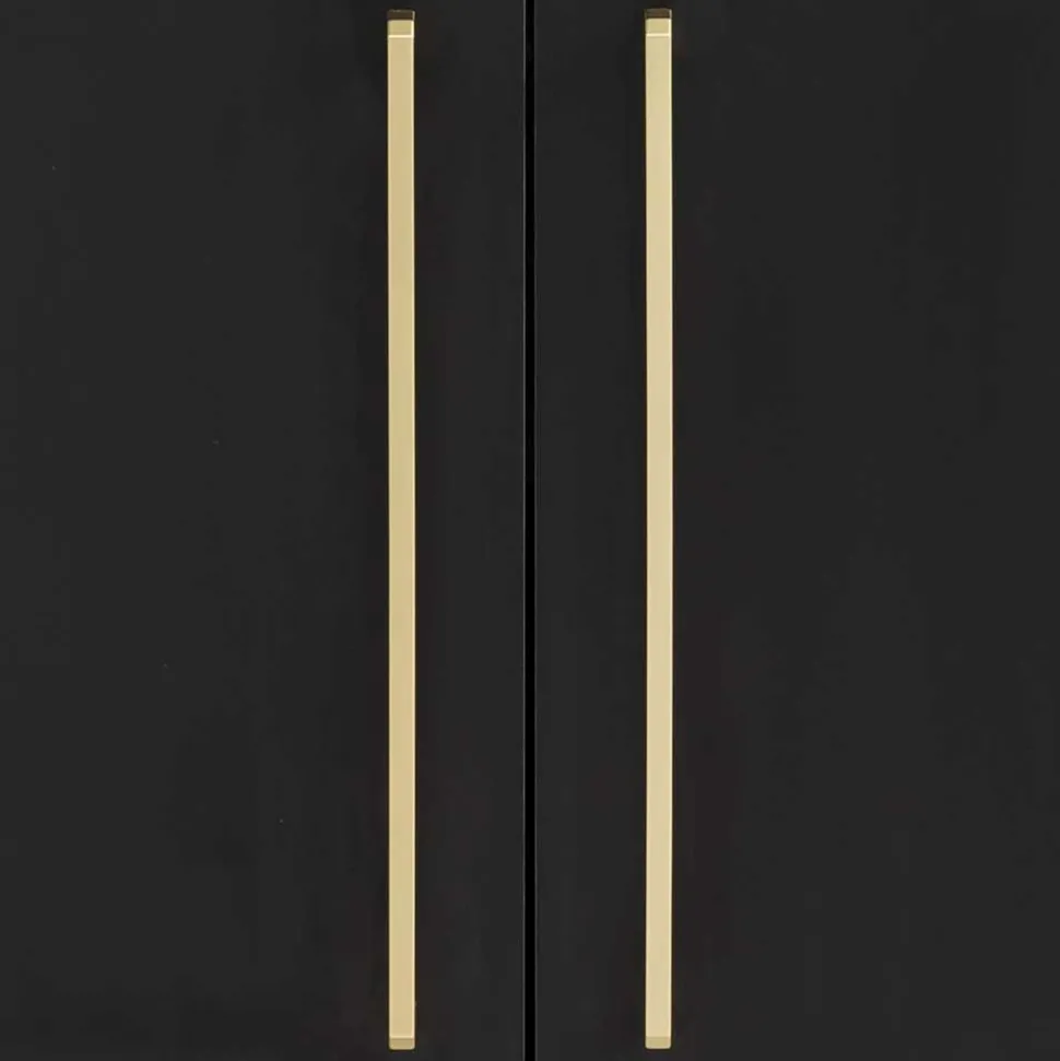 Waschbeckenunterschrank in Schwarz & Gold - Vulcanisa